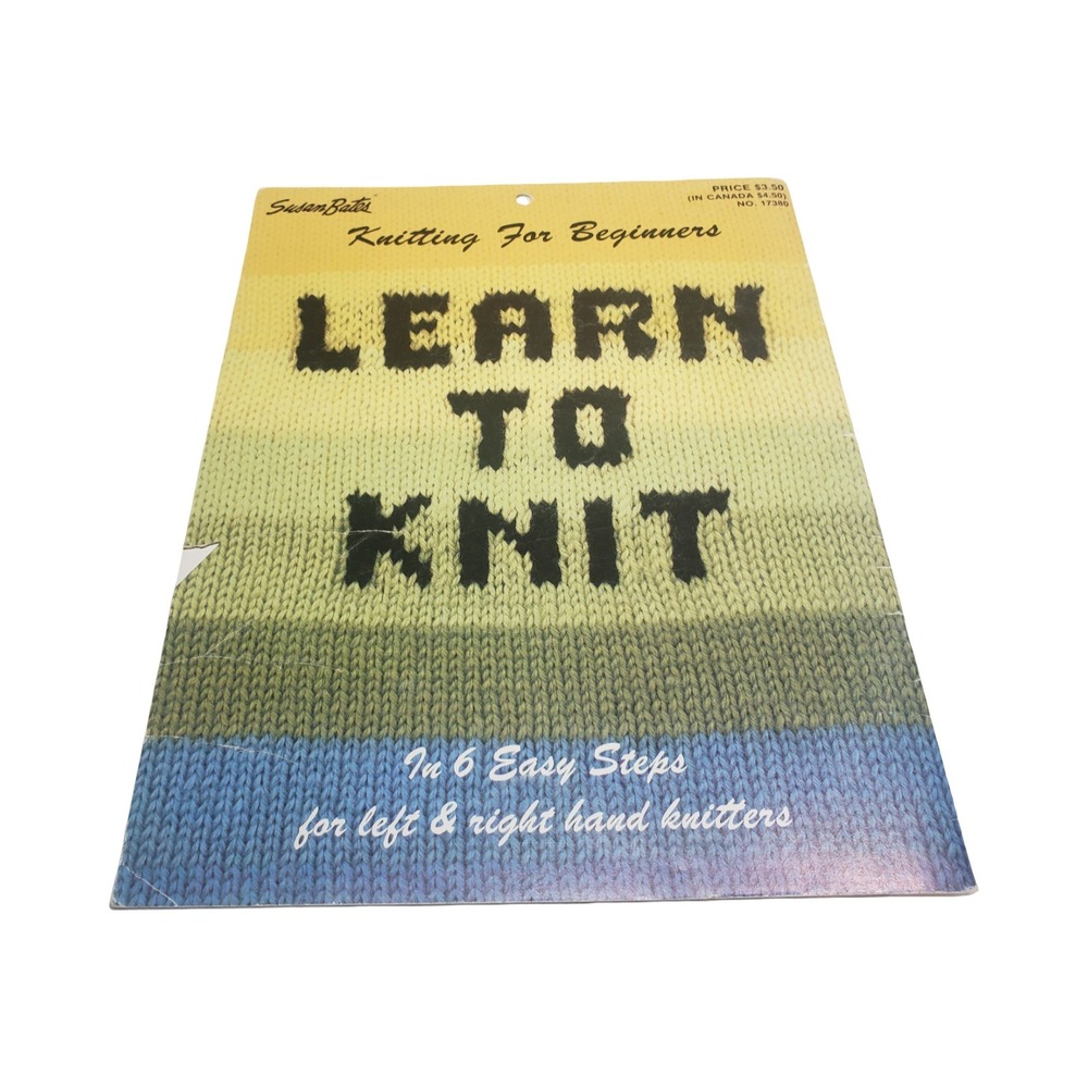 Susan Bates Knitting For Beginners Learn To Knit 6 Easy Steps Booklet 17380